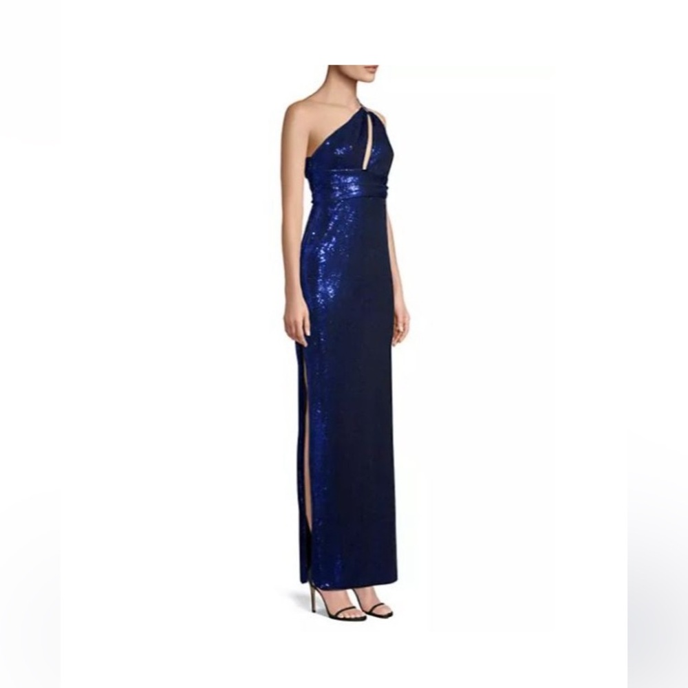 Aidan by Aidan Mattox
Asymmetric Metallic Knit Gown